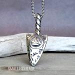 Viking Spear Necklace with Valknut and Runes