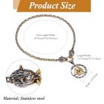 Viking Wolf Head Necklace with Valknut Pendant