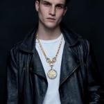 Viking Wolf Head Necklace with Valknut Pendant