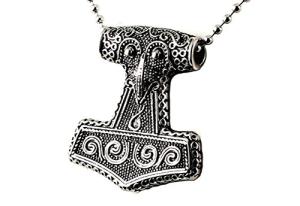 Viking Mjolnir Hammer Pendant Necklace for Men