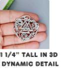 Valknut Celtic Viking Pendant on 24" Silver Necklace