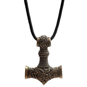 Thor Hammer Necklace – Viking Amulet in Antique Bronze