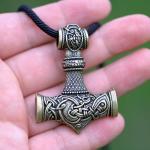 Thor Hammer Necklace – Viking Amulet in Antique Bronze