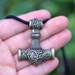 Thor Hammer Necklace – Viking Amulet in Antique Bronze