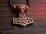Bronze Viking Mjolnir Pendant - Thor's Hammer