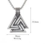 Norse Viking Valknut Amulet Pendant Necklace for Men