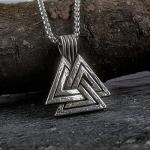 Norse Viking Valknut Amulet Pendant Necklace for Men