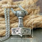 Viking Mjolnir Hammer Necklace for Men