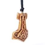 Large Thor's Hammer Ox-Bone Pendant Necklace