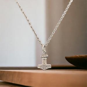 Viking Thor's Hammer Mjolnir Pendant with Chain
