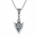 Valknut Arrowhead Viking Necklace - Stainless Steel