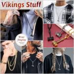 Thor's Hammer Pendant Necklace with Valknut Amulet