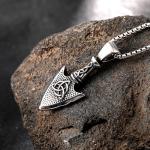 Valknut Arrowhead Viking Necklace - Stainless Steel