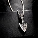 Valknut Arrowhead Viking Necklace - Stainless Steel