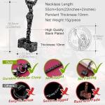 Thor's Hammer Pendant Necklace with Valknut Amulet