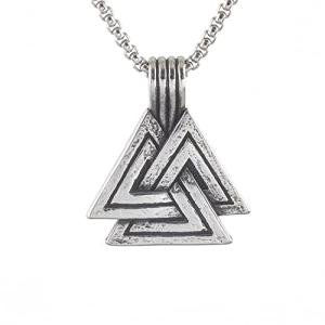 Stainless Steel Viking Valknut Pendant Necklace