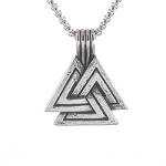 Stainless Steel Viking Valknut Pendant Necklace