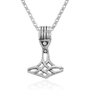 Sterling Silver Mjolnir Viking Pendant Necklace