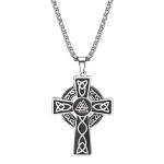Viking Amulet Celtic Cross Valknut Pendant Necklace