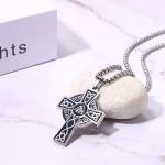 Viking Amulet Celtic Cross Valknut Pendant Necklace