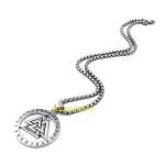 Valknut Odin 's Symbol Norse Viking Warriors Pendant Stainless Steel Necklace