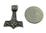 Solid 925 Sterling Silver Celtic Knot Norse Mjolnir THOR'S HAMMER Slide Pendant