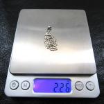 Solid 925 Sterling Silver Fenrir Wolf & Valknut Pendant - Norse / Viking Symbol