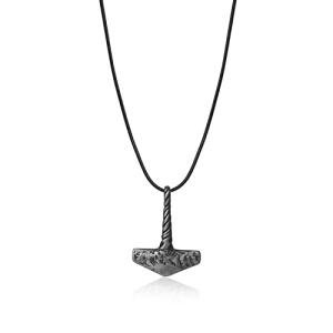 Handmade Thor's Hammer Mjolnir Necklace in Steel