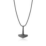 Handmade Thor's Hammer Mjolnir Necklace in Steel