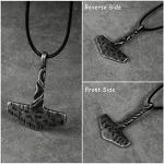 Handmade Thor's Hammer Mjolnir Necklace in Steel