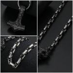 Viking Mjolnir Necklace: Stainless Steel Thor's Hammer