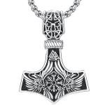Viking Thor's Hammer Necklace in Sterling Silver