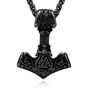 Thor's Hammer Pendant Necklace for Men