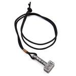 Damascus Steel Thor's Hammer Necklace for Men