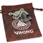 Viking Valknut Thor's Hammer Silver Necklace