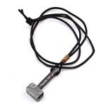 Damascus Steel Thor's Hammer Necklace for Men