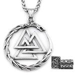 Odin Valknut Pendant Necklace - Viking Jewelry