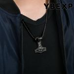 Men's Thor's Hammer Mjolnir Pendant Necklace