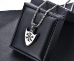Men's Viking Valknut Vegvisir Pendant Necklace