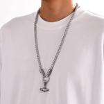 Thor's Hammer Necklace with Wolf Head Chain