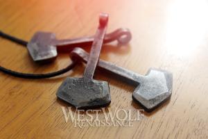 Thor's Hammer Pendant - Hand-Forged Iron Necklace