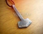 Thor's Hammer Pendant - Hand-Forged Iron Necklace