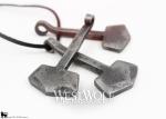 Thor's Hammer Pendant - Hand-Forged Iron Necklace