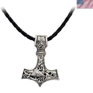 Men's Stainless Steel Mjolnir Thor's Hammer Necklace