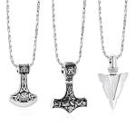 Viking Urn Necklace Set with Thor’s Hammer