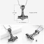 Viking Urn Necklace Set with Thor’s Hammer