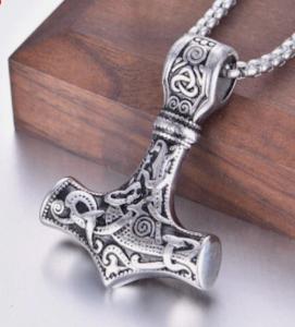 Men's Stainless Steel Viking Thor's Hammer Necklace