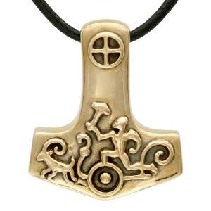 Bronze Thor Hammer Pendant Mjolnir Viking Talisman