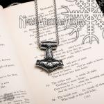 Thor's Hammer Wolf Valknut Stainless Steel Necklace