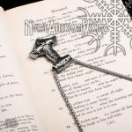 Thor's Hammer Wolf Valknut Stainless Steel Necklace